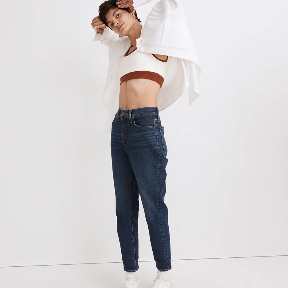 Madewell Petite Momjean in Hoover Wash 27P